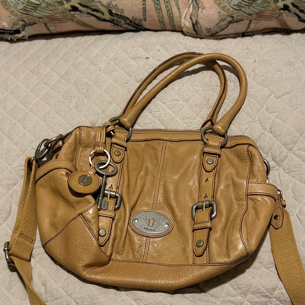 Fossil Brown Leather Satchel